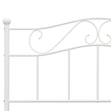 284519 Bed Frame without Mattress White Metal 140x200 cm