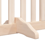 Dog Gate with Door Foldable 4 Panels 320 cm Poplar Wood 352241