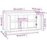 ZNTS Sideboard White 102x35x60 cm Engineered Wood 831877