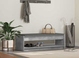 Hall Bench with Cushion Concrete Grey 103 x 38 x 45 cm 891587