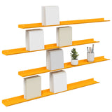 Floating Shelf 4 pcs Mustard Yellow 100 x 9 x 2.5 cm Steel 8003991