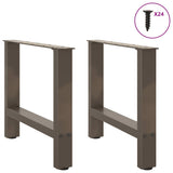 Coffee Table Legs Natural Steel 2 pcs 50x cm Steel 4013283