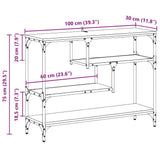 Console Table Old Wood 100 x 30 x 75 cm Engineered wood 883540
