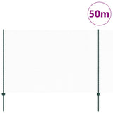 Welded Wire Fence 50 x 1.5 m PVC-Coated Steel Green 3336765
