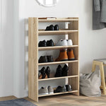 ZNTS Shoe Rack Sonoma Oak 60x25x100 cm Engineered Wood 859871