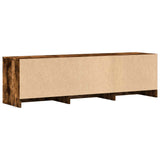 TV Cabinet with LED Smoked Oak 140 x 34 x 40 cm Engineered Wood 3418703