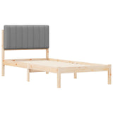 Bed Frame with Upholstered Headboard Light Grey 90 x 190 cm 878084