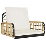 Swing Chair with Cushions 63x58x39 cm Poly Rattan and Steel 4009297
