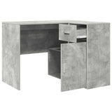 Corner Desk with Drawer Concrete Grey 102 x 88 x 75 cm 3337276