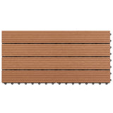 WPC Tiles 60x30 cm 6 pcs 1m Brown 49055