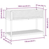 Garden Planter with Shelf 110x45x80 cm Solid Wood Acacia and Steel 367618