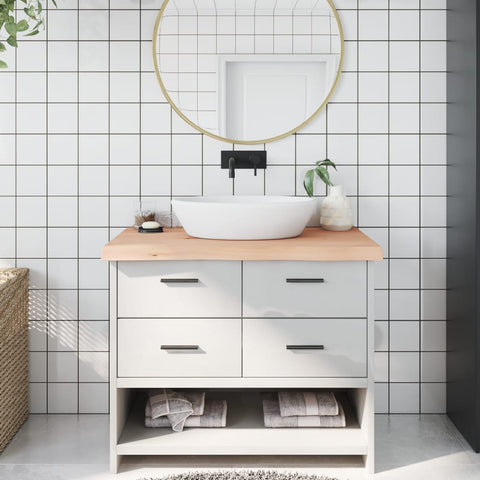 Bathroom Countertop 100x50x cm Untreated Solid Wood 3156037