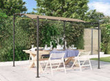 Canopy Taupe 2x2.3 m 180 g/m Fabric and Steel 362393