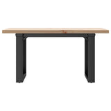 ZNTS Coffee Table O-Frame 80x50x40.5 cm Solid Wood Pine and Steel 3282728