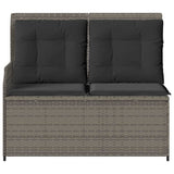 Garden Bench Grey Poly Rattan 3394451