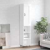 Highboard High Gloss White 34.5x34x180 cm Engineered Wood 3200299