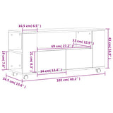 TV Cabinet Grey Sonoma 102x34.5x43 cm Engineered Wood 833748