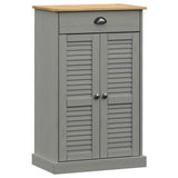 Shoe Cabinet VIGO Grey 60x35x96 cm Solid Wood Pine 353168
