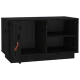 TV Cabinet Black 70x34x40 cm Solid Wood Pine 818239