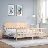 Bed Frame without Mattress 200x200 cm Solid Wood Pine 3193486
