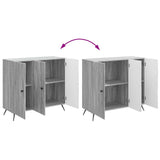 Sideboard Grey Sonoma 89 x 34.5 x 80 cm Engineered Wood 895571