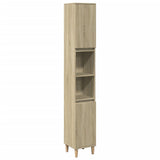Bathroom Cabinet Sonoma Oak 30x30x190 cm Engineered Wood 849657
