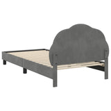 Children's Bed Frame with Headboard Dark Grey 90 x 190 cm 42010916
