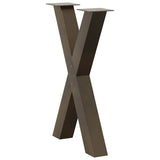 Dining Table Legs X-Shaped 2 pcs Natural Steel 60x cm Steel 4012975