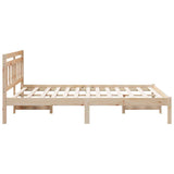 Bed Frame Brown 120 x 190 cm Solid Pine Wood 872377