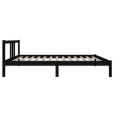Bed Frame without Mattress Black Solid Wood 100x200 cm 814878