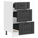 ZNTS Kitchen Base Cabinet Lucca Black Engineered Wood 854231