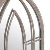 Garden Mirror Sand 100x45 cm Iron for Outdoor Use 318353
