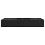 Storage Bed Frame Black Oak 70 x 190 cm Engineered Wood 3335414