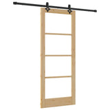 Sliding Door ORKDAL Natural and Black 83 x 202 cm 3332193