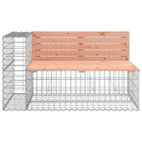 Garden Bench With Gabion Basket Wooden, Silver 3196249