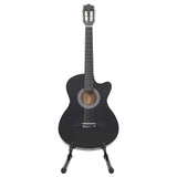 70133 12 Piece Western Classical Guitar Set with 6 Strings Black 38