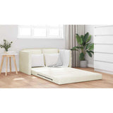 Sofa Bed Cream 204 x 122 x 60 cm Velvet 42007952