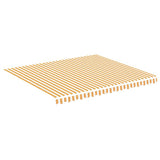 Replacement Fabric for Awning Yellow and White 4x3.5 m 311938
