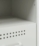 Bedside Cabinet White 36x39x50.5 cm Steel 843064