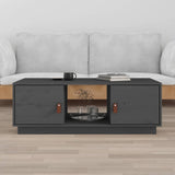 Coffee Table Grey 100x50x35 cm Solid Wood Pine 818267