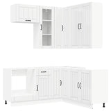 Kitchen Unit LUCCA 8 pcs High Gloss White Engineered Wood 3438405
