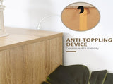 Bedroom Chest of Drawers, 6 Drawer Dresser, Sideboard Cabinet with Zigzag Design and Metal Base, T3398P547929