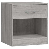 Bedside Cabinets 2 pcs with Drawer Grey Sonoma 342587