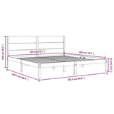 Bed Frame White Solid Pine Wood 200x200 cm Bed Frame 3104174