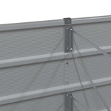 Planter Light Grey 160 x 40 x 45 cm Steel 42018134