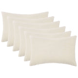 Cushion Cover 6 pcs HEERLEN Cream 50 x 80 cm Boucl 911988