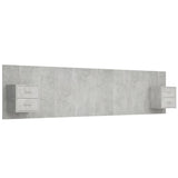 Bed Headboard with Cabinets Concrete Grey Engineered Wood 3115759