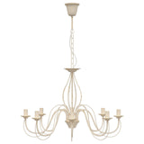 Adjustable Chandelier E14 Metal Antique White 78 x 101 cm 42053780