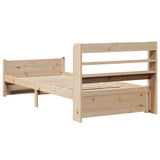 Bed Frame with Headboard without Mattress 75x190 cm Small Single 3306746