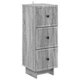 Drawer Cabinet Grey Sonoma 33 x 34.5 x 90 cm Engineered Wood 893931